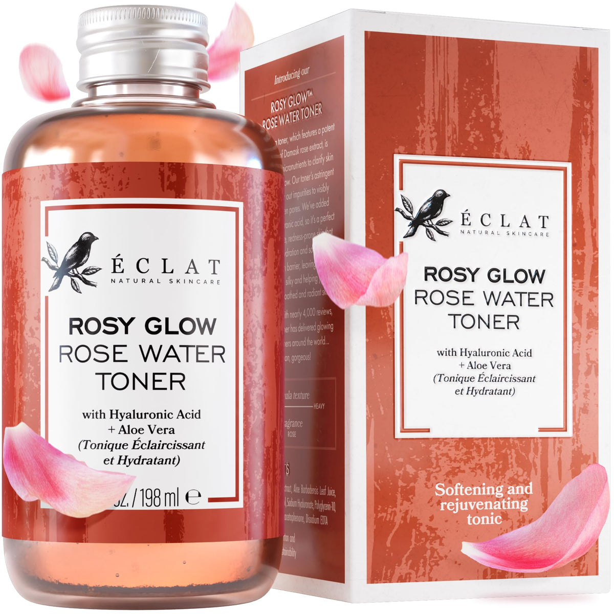 Eclat Skincare bottle front view showing label and clean design for clarity