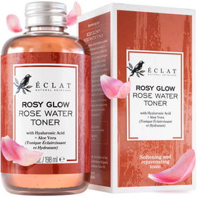 Eclat Skincare bottle front view showing label and clean design for clarity