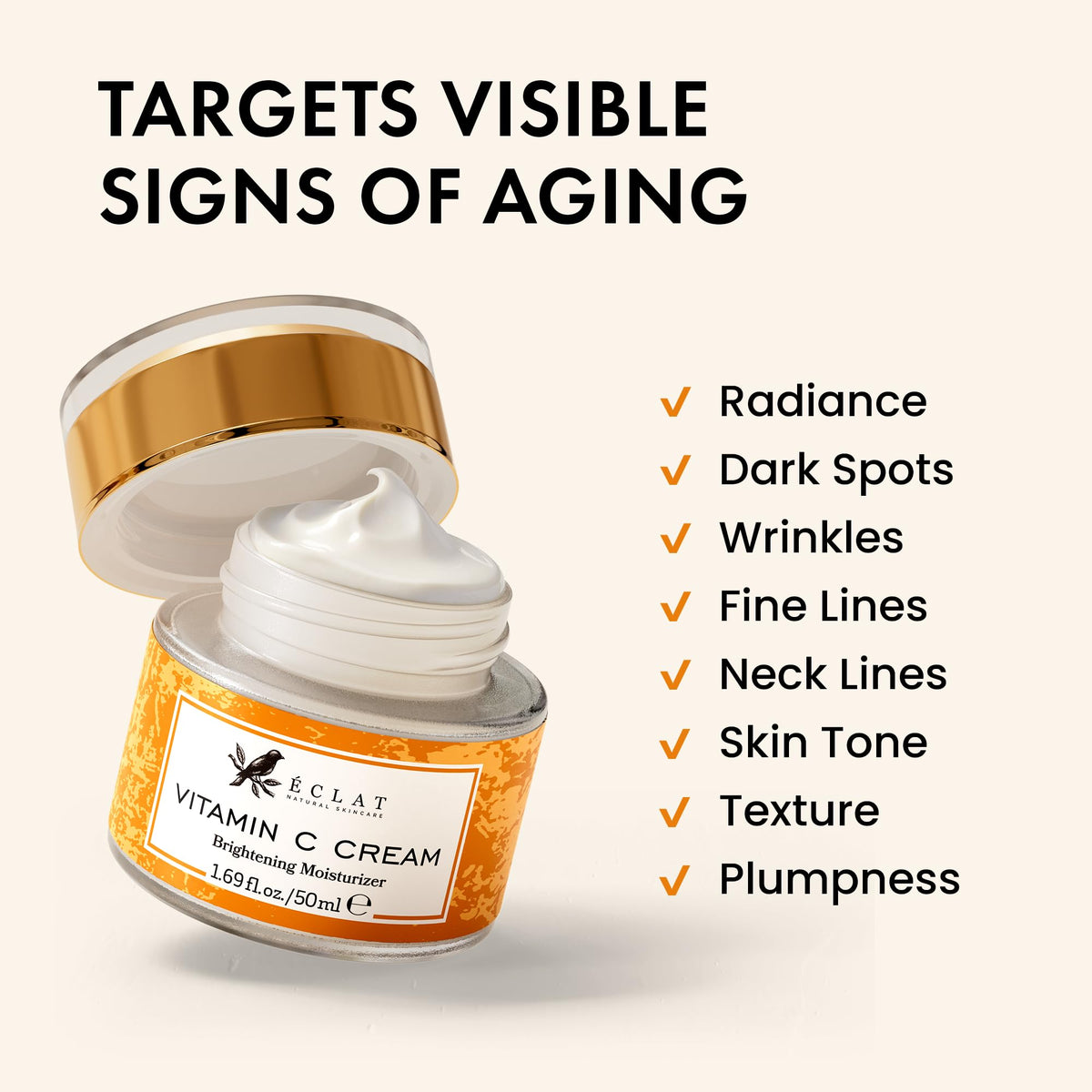 Eclat Skincare cream on hand demonstrating quick absorbency and moisture