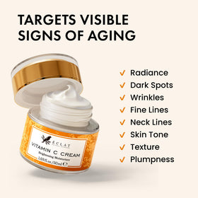 Eclat Skincare cream on hand demonstrating quick absorbency and moisture