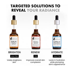 Eclat Skincare ingredient label next to aloe and jojoba illustrating natural support