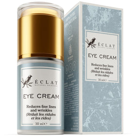 Eclat Skincare front packaging showing the 30ml eye cream for brightening