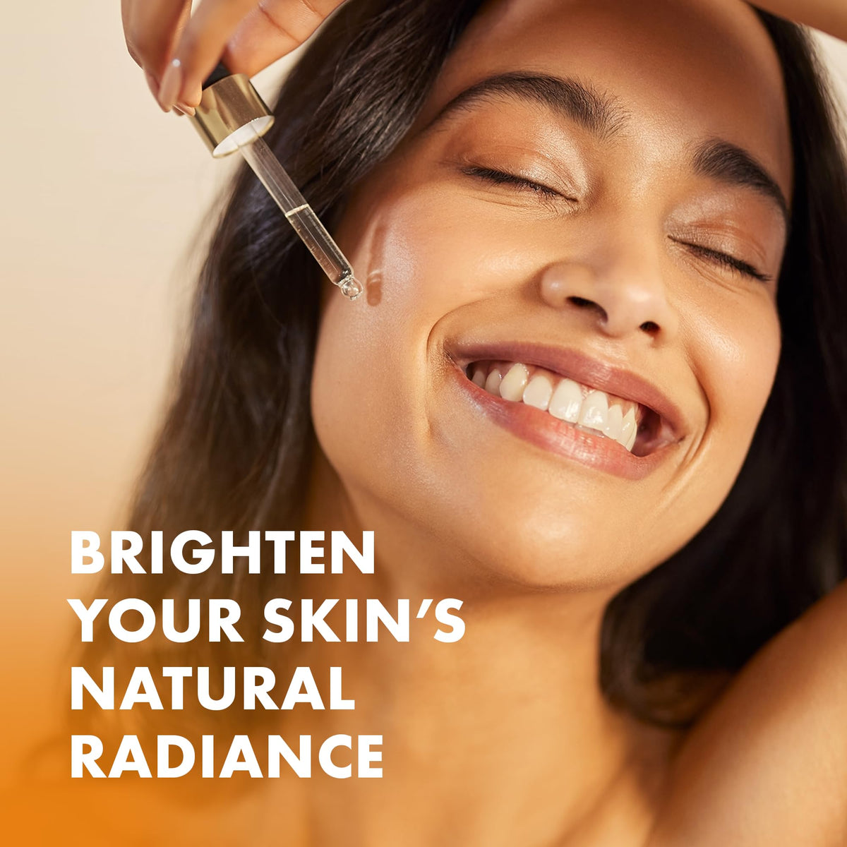 Eclat Skincare applied to cheek illustrating smooth absorption and glow