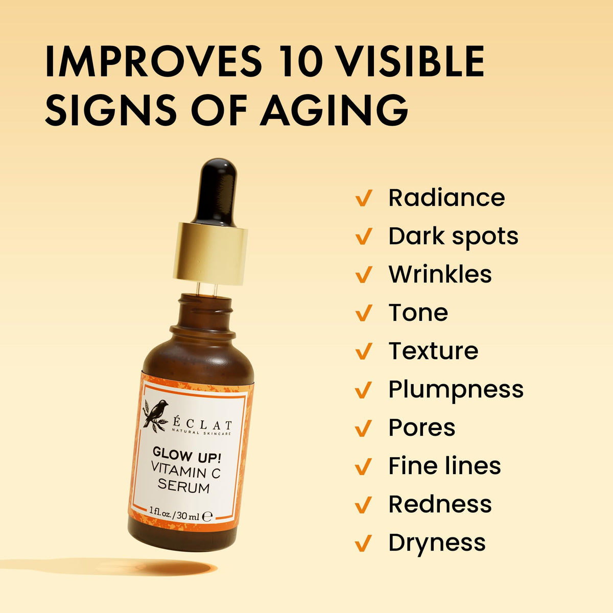 Eclat Skincare clear serum drop highlighting lightweight, hydrating texture