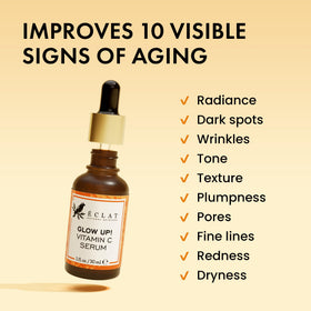 Eclat Skincare clear serum drop highlighting lightweight, hydrating texture