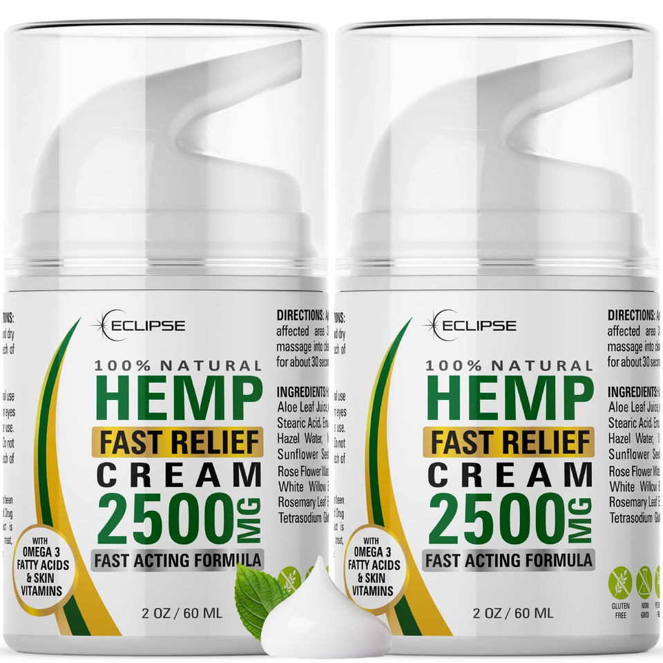 Eclipse Hemp cream front packaging showing brand and two-pack convenience