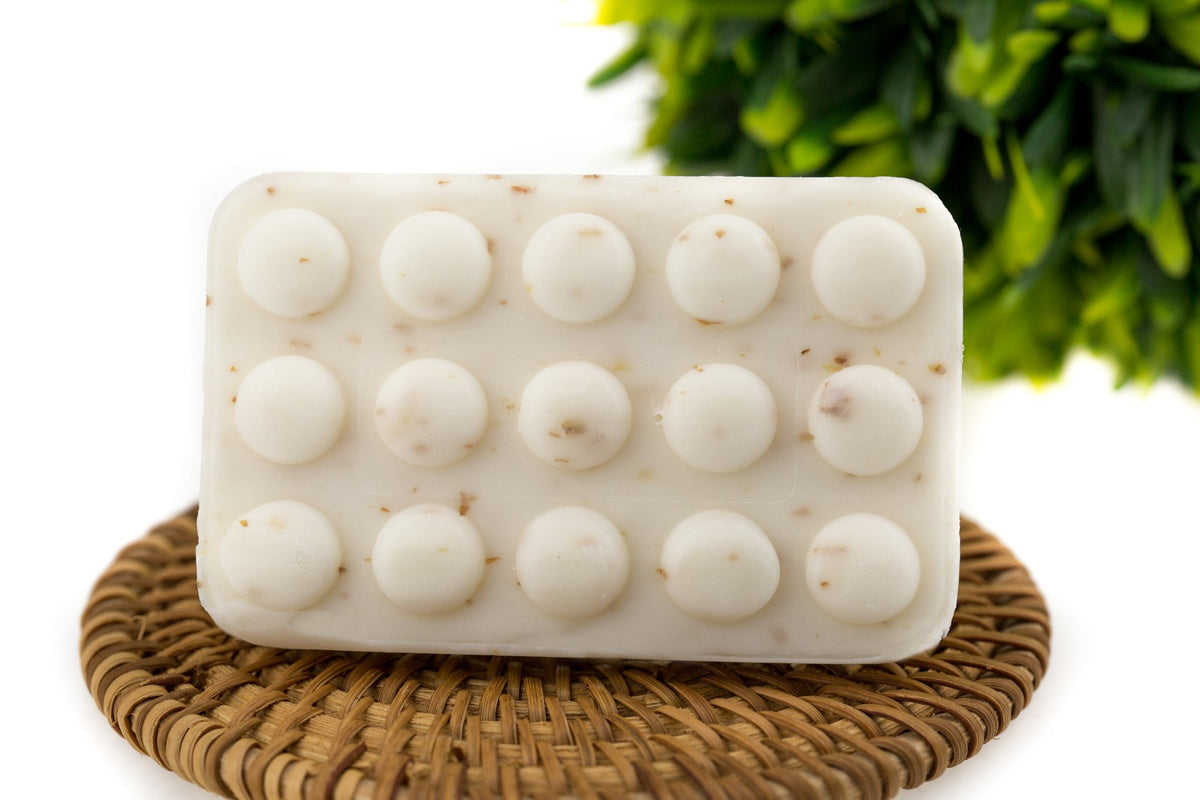 ECO Amenities individually wrapped soap unwrapped to display hygienic single-use benefit