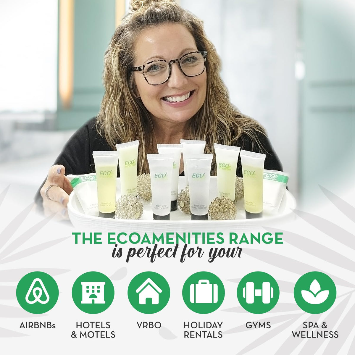 ECO amenities travel kit packed with tubes for on-the-go convenience and hygiene