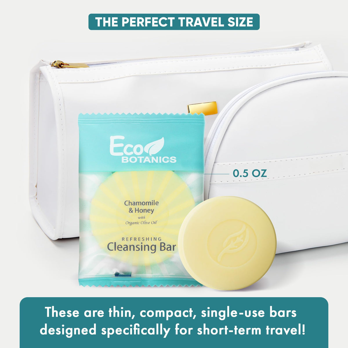 Eco Botanics bar displayed on hotel sink, neat guest bathroom experience