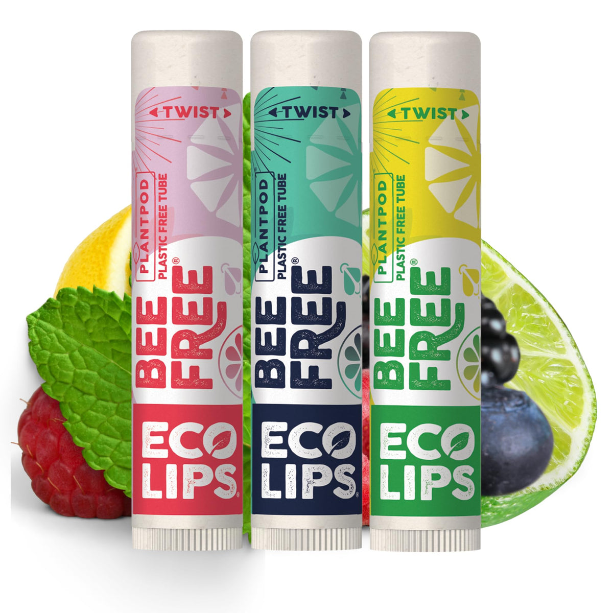 Eco Lips front packaging showing variety pack and sustainable promise