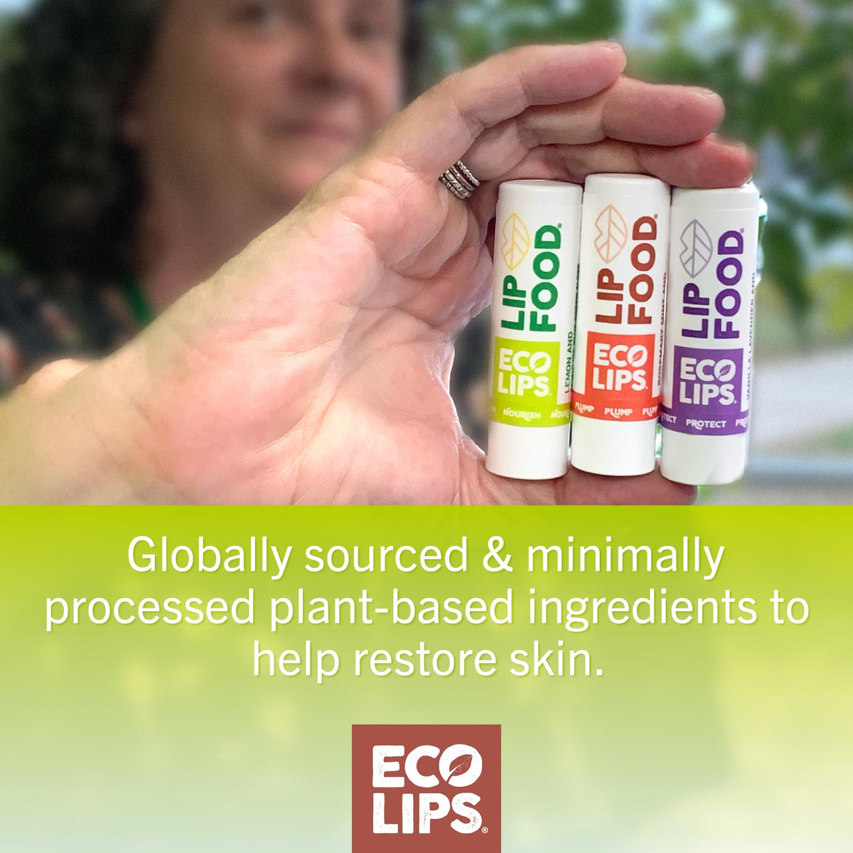 Eco Lips close-up of balm texture highlighting creamy jojoba and cocoa butter