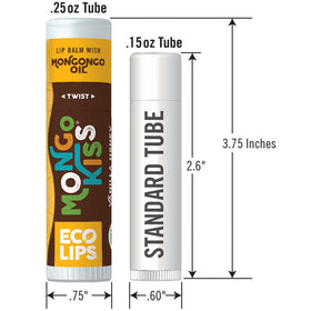 Eco Lips four-pack on shelf conveying retail presentation and flavor variety