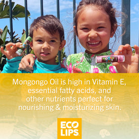 Eco Lips tube beside standard balm to show larger 0.25 oz size and better value