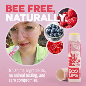 Eco Lips compostable packaging on a tray illustrating recyclable option