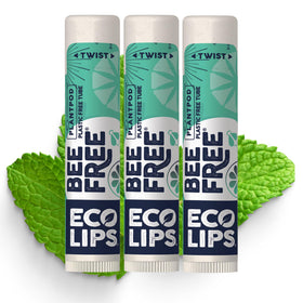 Eco Lips front packaging showing three sweet mint tubes and eco benefits