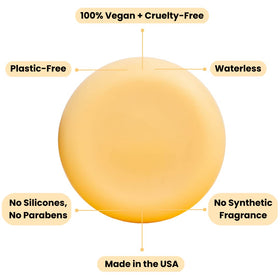 ECO ROOTS lotion bar close-up texture highlighting smooth, creamy plant-based finish