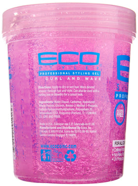 Eco Style gel applied to wavy hair being scrunched for defined curls