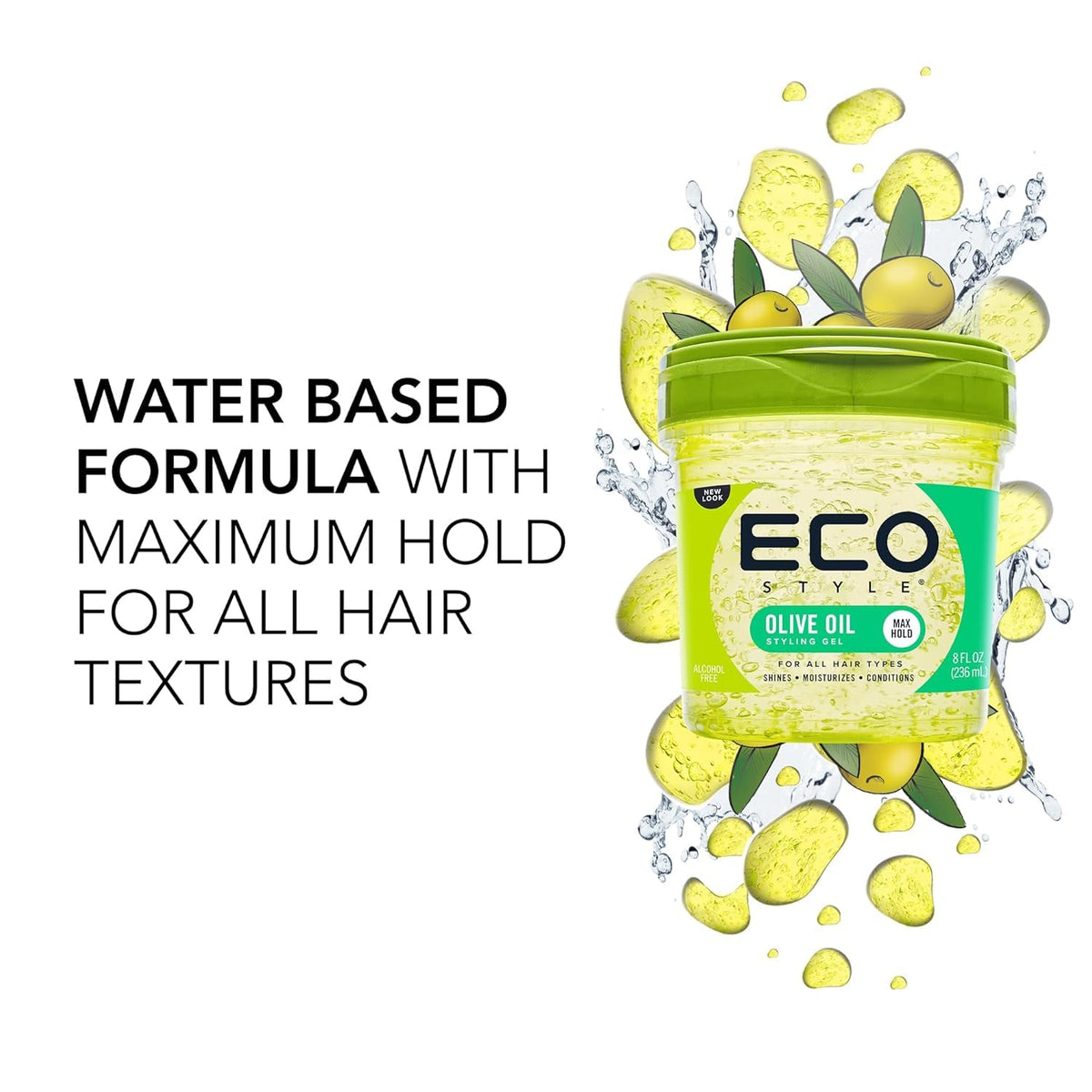 Eco Style used on braids illustrating smooth definition and frizz control benefit