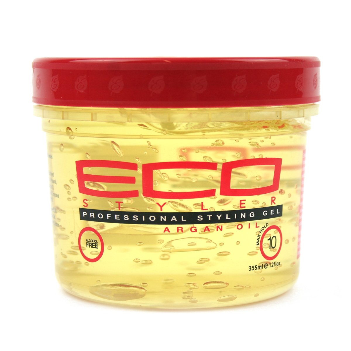 Eco Styler jar front view showing label and 12oz size with clear hold benefits