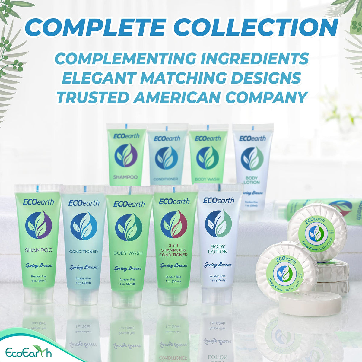 EcoEarth 100-pack arranged in box for easy restocking and bulk savings