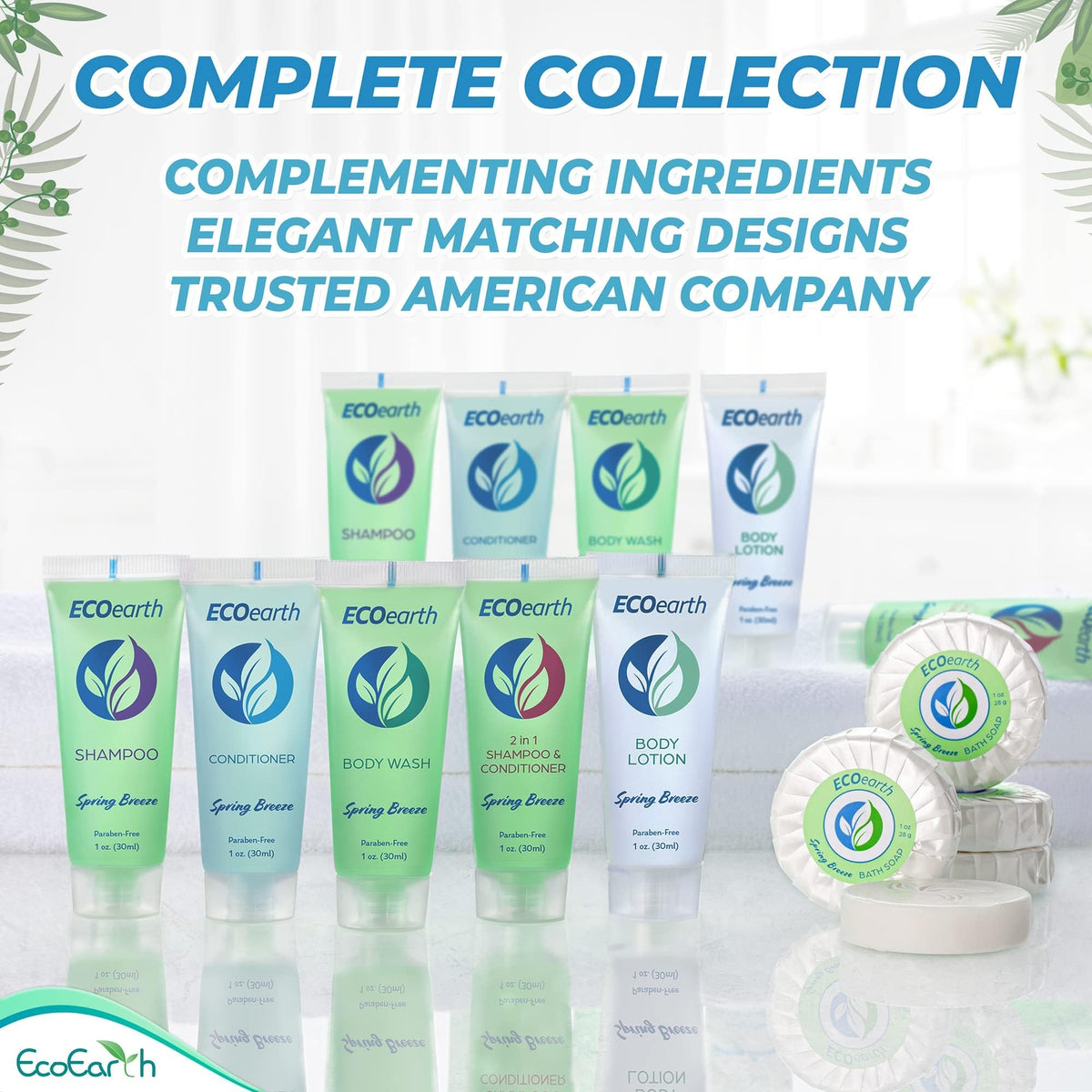 EcoEarth bottles beside ruler to show compact scale and space-saving benefit