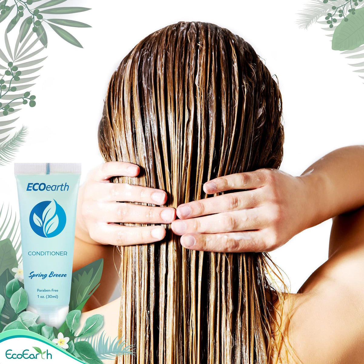 EcoEarth shampoo texture close-up showing smooth cream consistency for gentle cleansing