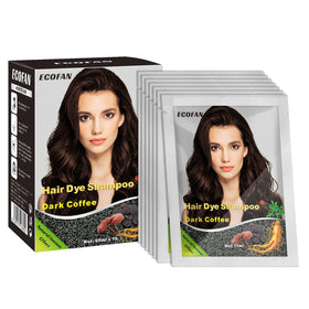 ECOFAN front packaging showing ten sachets and product benefits for quick gray coverage
