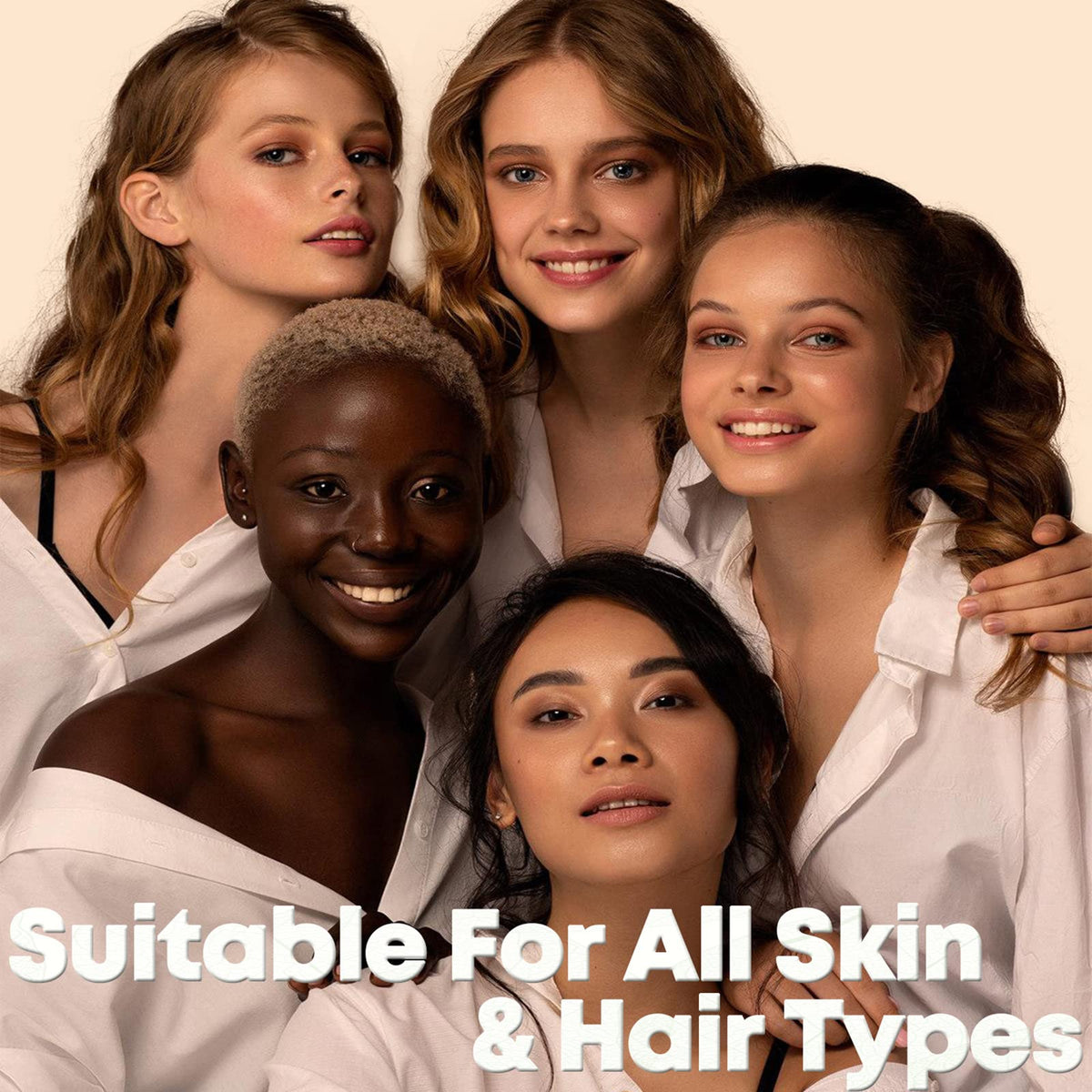 ECOFAN lifestyle image of woman revealing natural dark coffee color and fuller hair benefit