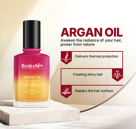ECOLCHIPRO serum in hand demonstrating easy application and frizz control