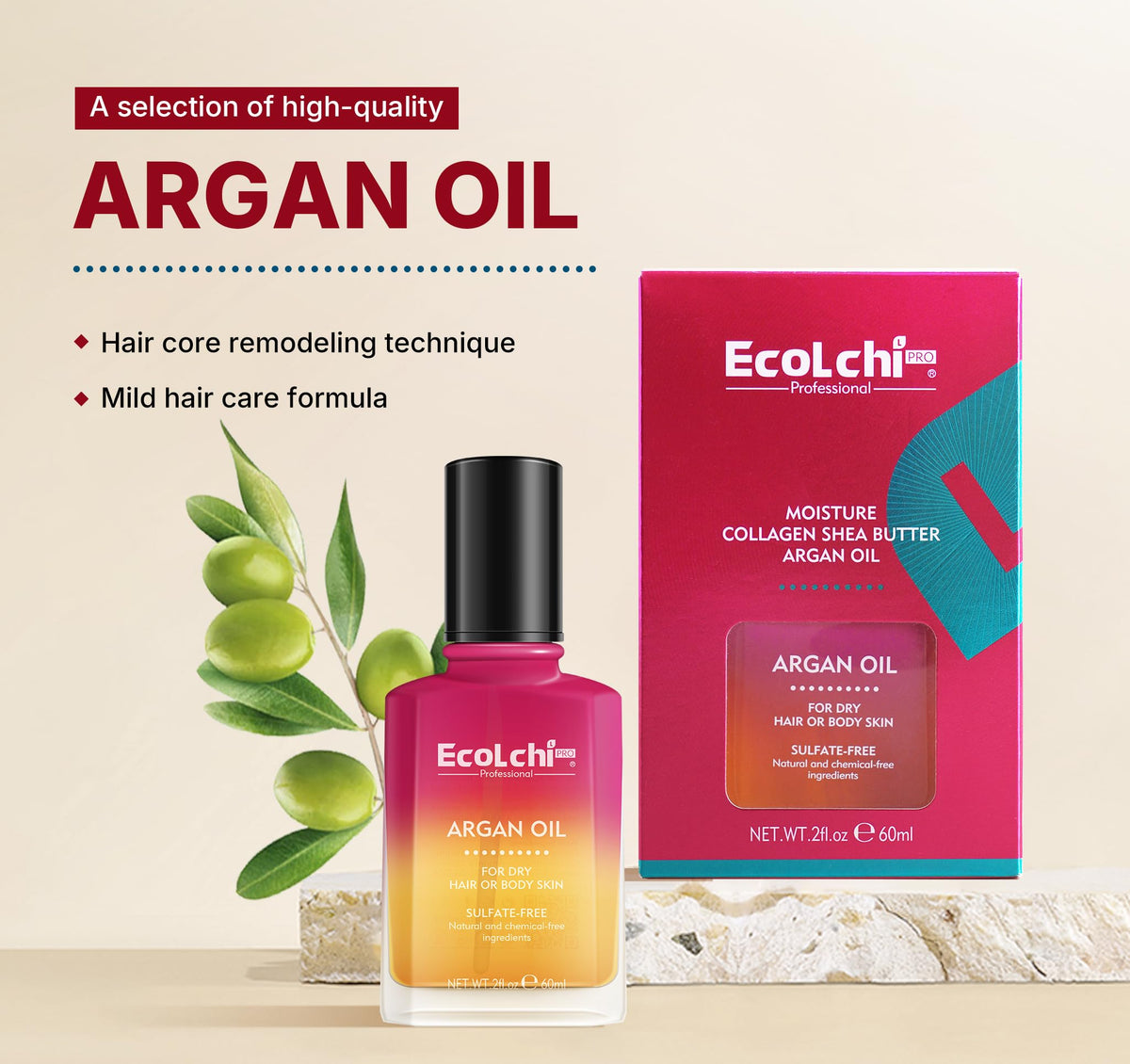 ECOLCHIPRO closeup of oil drop texture highlighting cold‑pressed purity