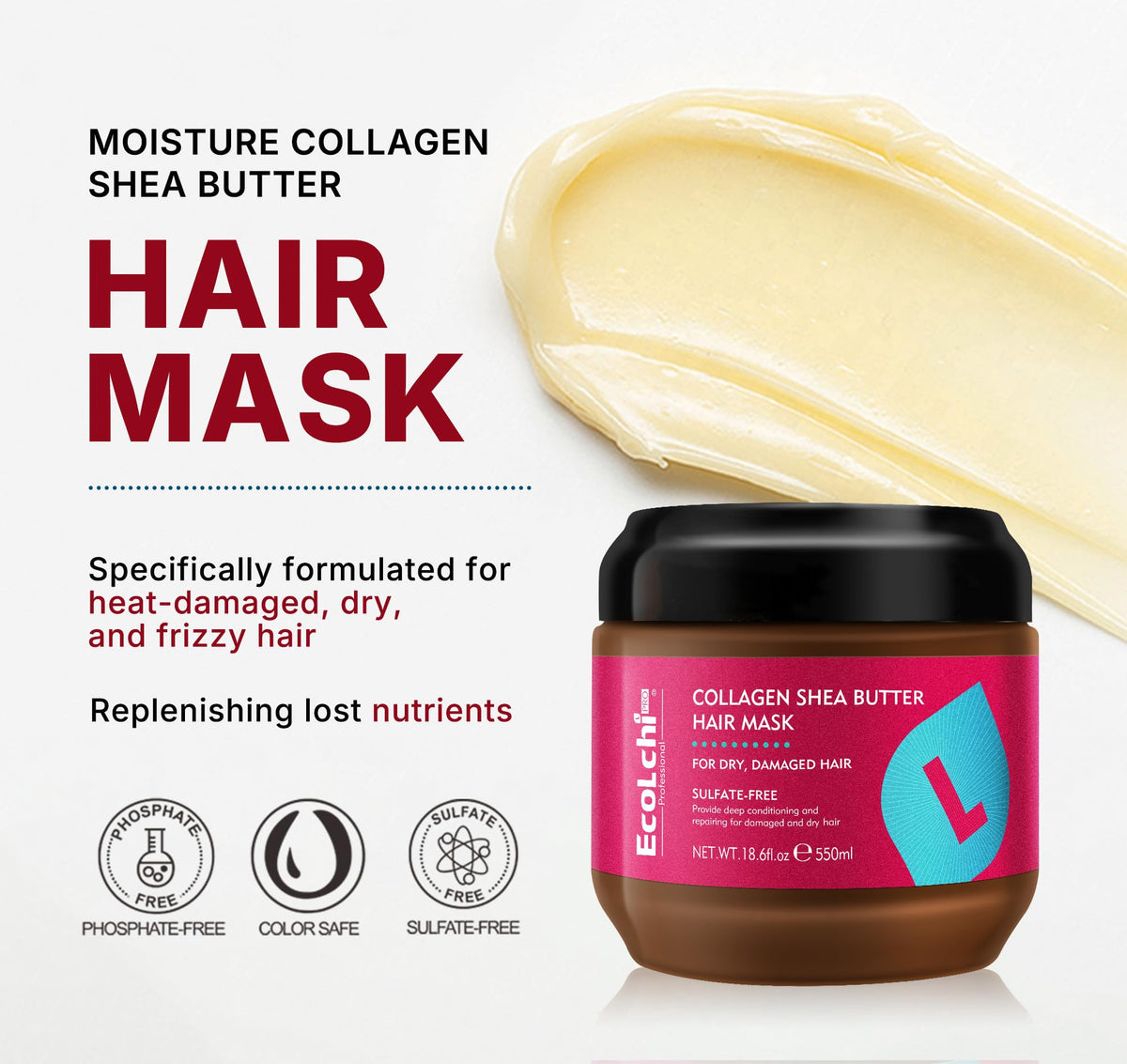 ECOLCHIPRO cream texture close-up showing rich shea butter for deep hydration