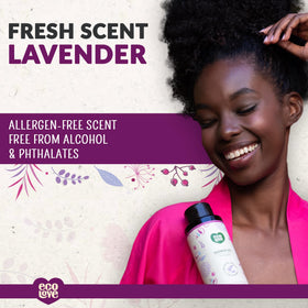ecoLove creamy lather in hand demonstrating gentle cleansing and moisturizing feel