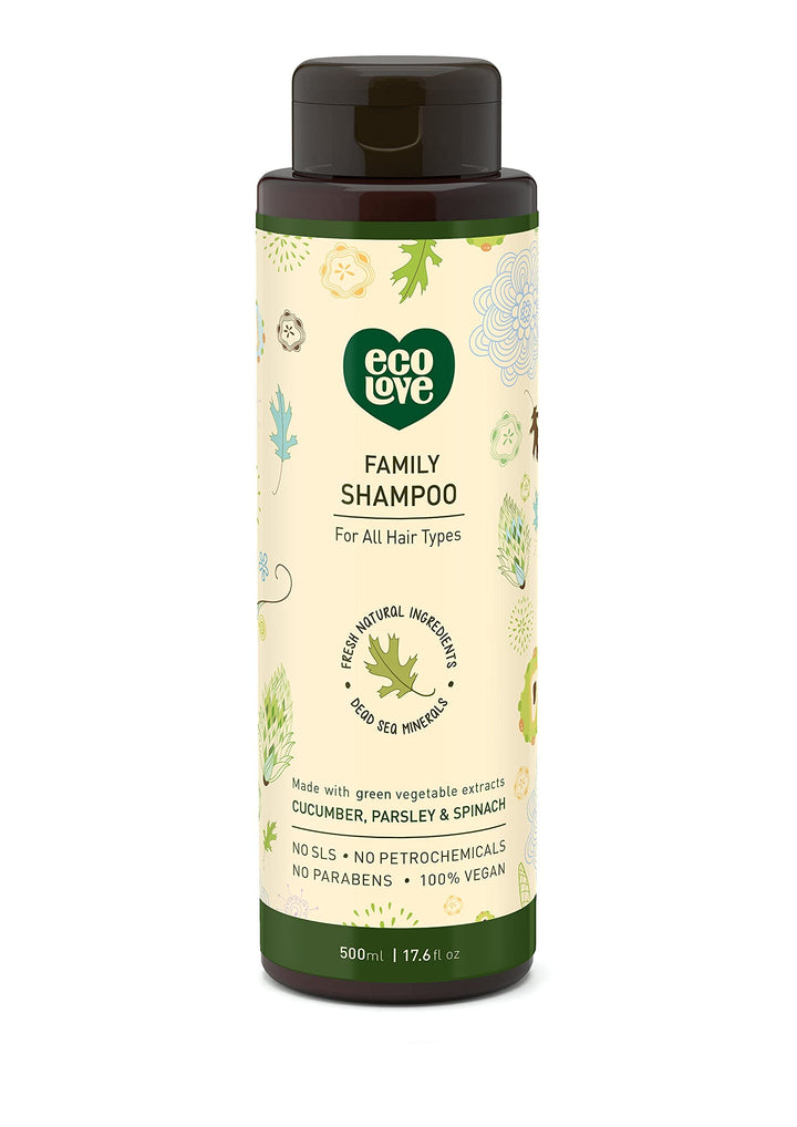 ecoLove front bottle view showing clean label and family-friendly design benefit gentle care