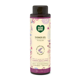 ecoLove front packaging showing blueberry grape lavender scent and volume benefit