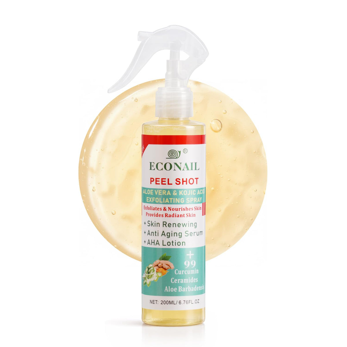 Econail front bottle showing label and 200ml size for easy identification