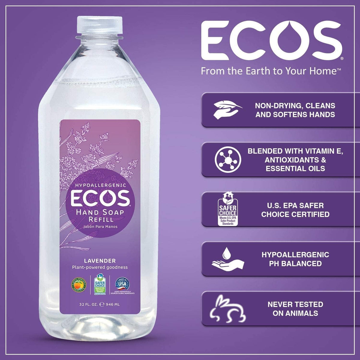 ECOS two refill bottles paired for value and longer use