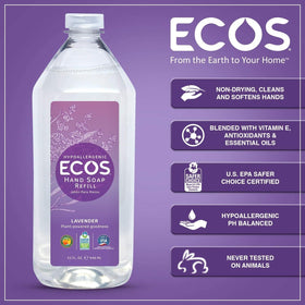 ECOS two refill bottles paired for value and longer use