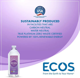 ECOS bottles next to soap dispenser showing size and scale