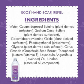 ECOS bottle beside lavender sprig suggesting calming natural scent