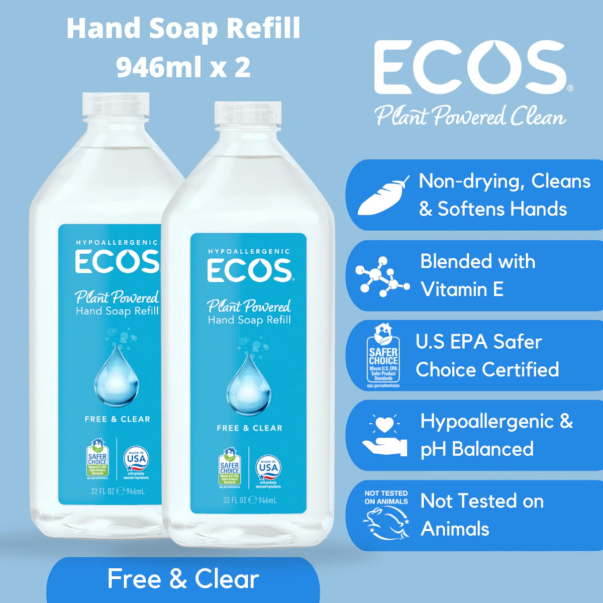 ECOS label details showing ingredient transparency and clarity