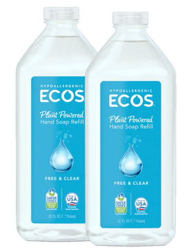 ECOS refill pack front view showing branding and eco benefit