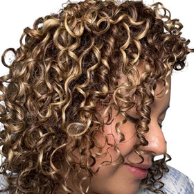 Ecoslay ingredients display with flaxseed and agave highlighting frizz control