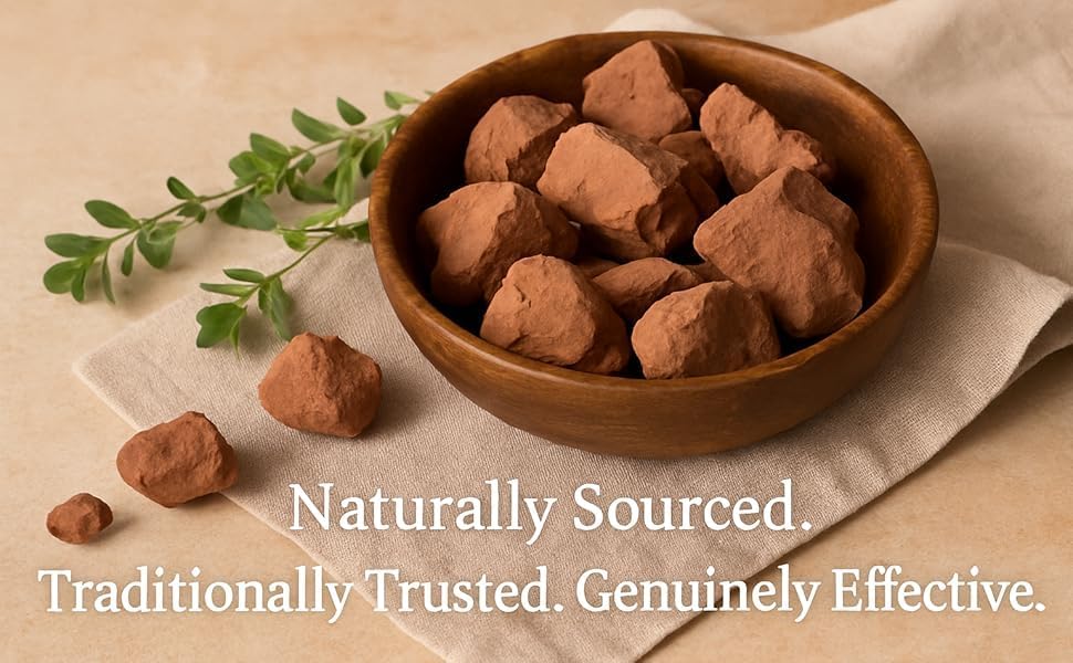 EcoVista close-up of red clay chunks highlighting natural mineral texture