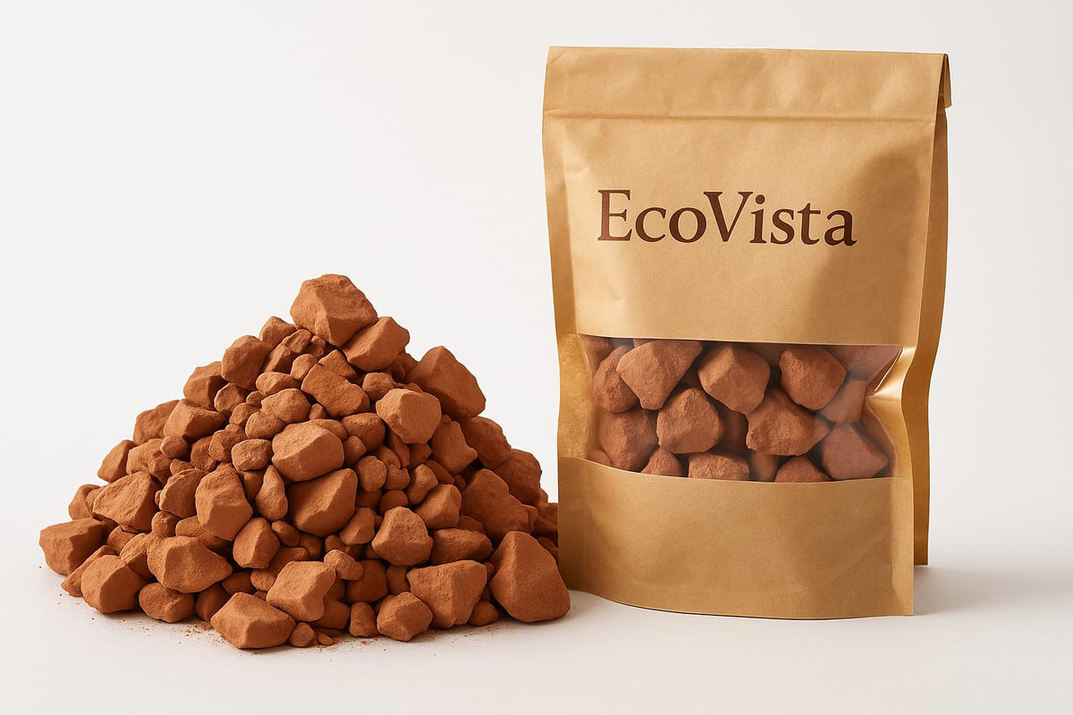 EcoVista front packaging showing organic red edible clay benefits