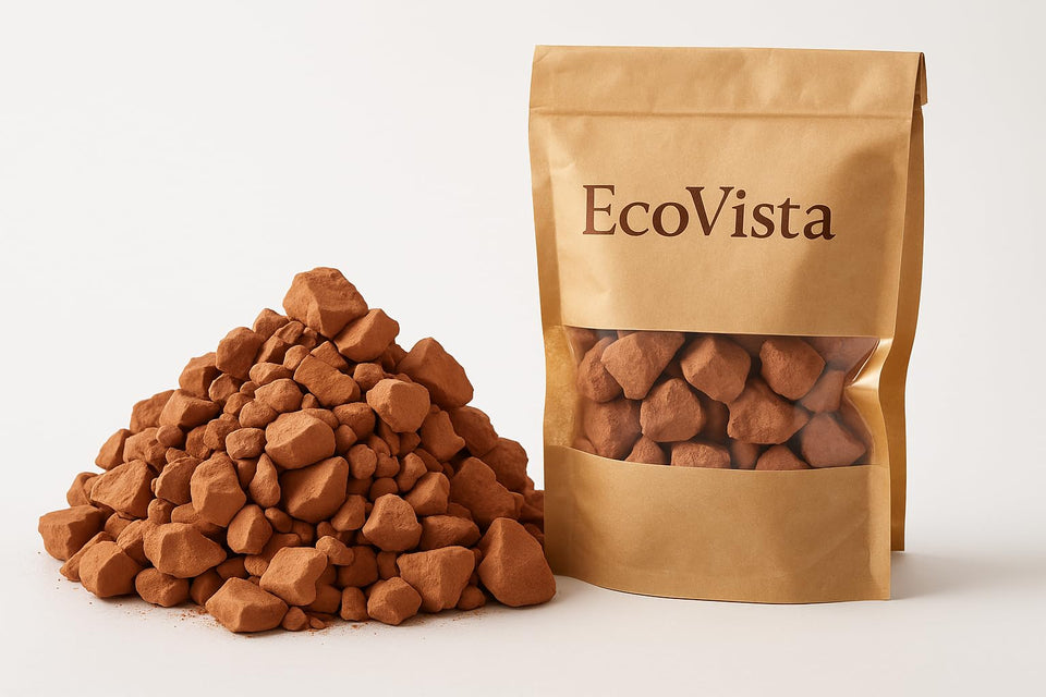 EcoVista front packaging showing organic red edible clay benefits