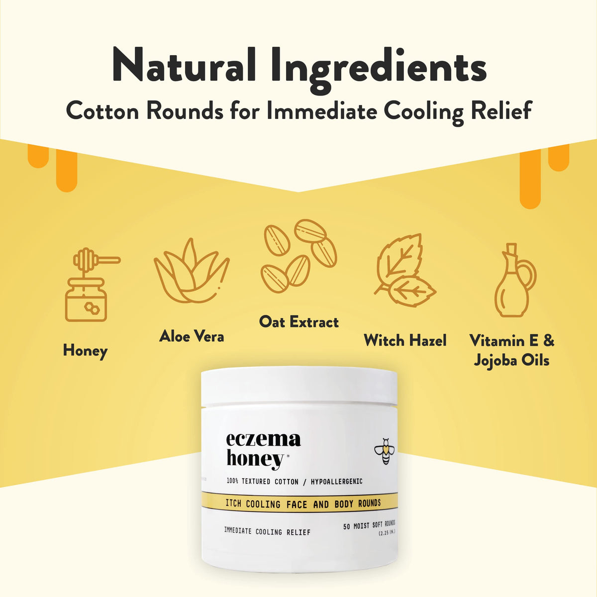 ECZEMA HONEY close-up of cotton pad texture highlighting gentle softness