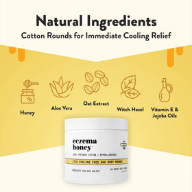 ECZEMA HONEY close-up of cotton pad texture highlighting gentle softness