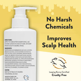 ECZEMA HONEY applied to scalp demonstrating calming application and relief