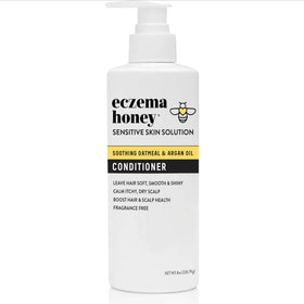ECZEMA HONEY front bottle showing label and benefits for sensitive scalps