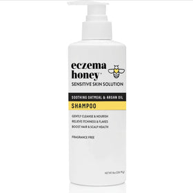 ECZEMA HONEY front bottle showing label and calming ingredients